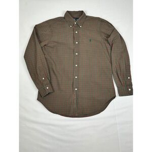 Ralph Lauren Button Down Men Classic Fit Plaid Long Sleeve Preppy Sz S